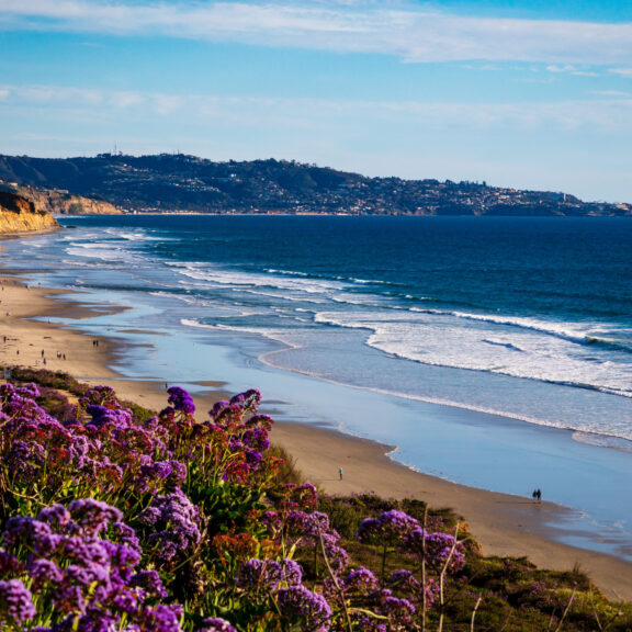 Empty San Diego beach during Covid-19 Pandemic